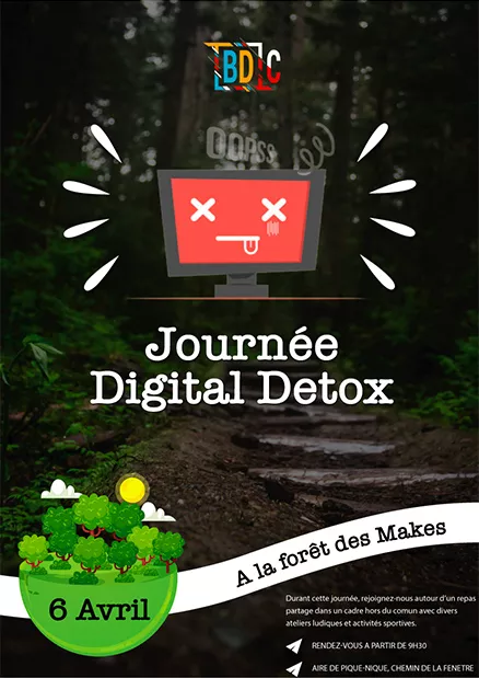 bureau des étudiant affiche digital détox